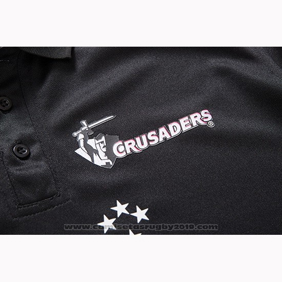 Camiseta Polo Crusaders Rugby 2019 Negro